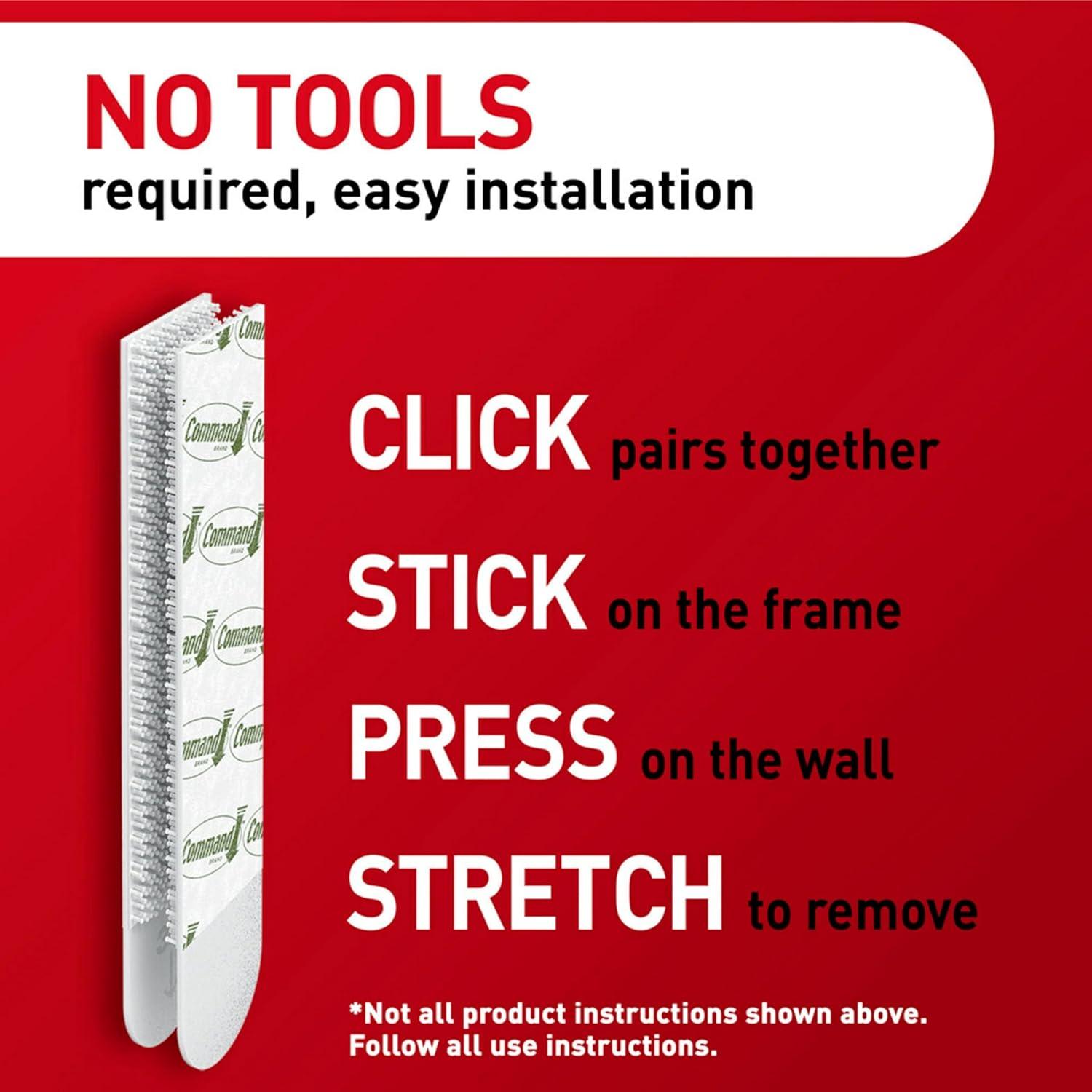 Tiradores Medianos Command para Colgar Cuadros 16 Pares