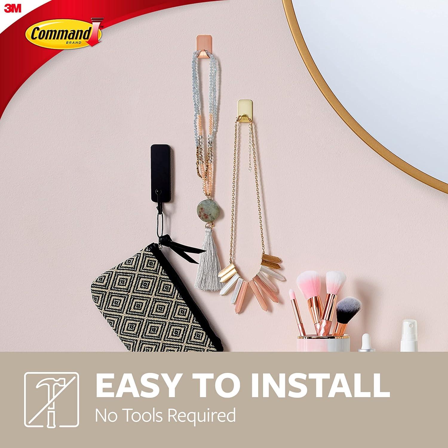 Ganchos Metálicos Command 17032BR-4ES, 16 Piezas, Latón