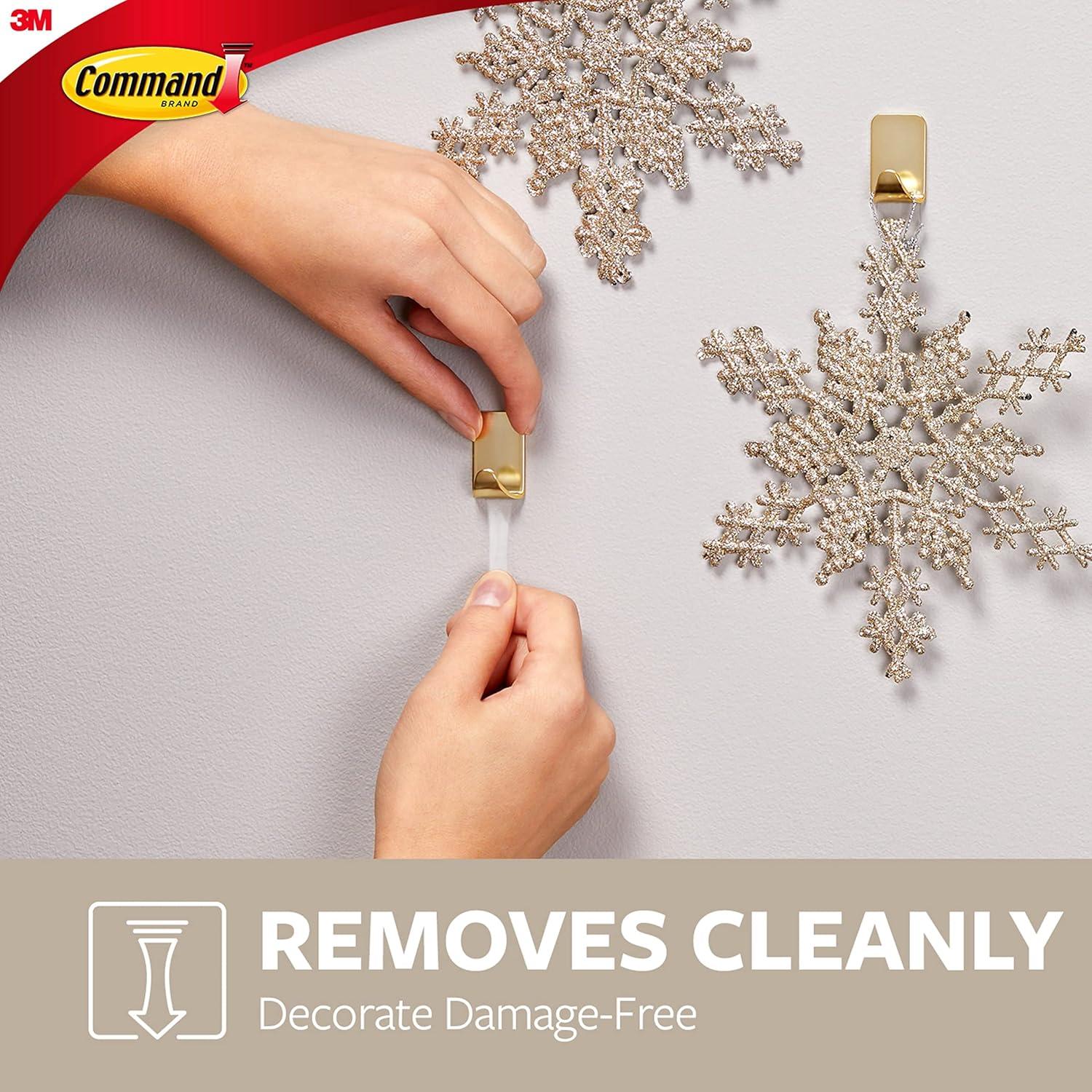 Ganchos Metálicos Command 17032BR-4ES, 16 Piezas, Latón