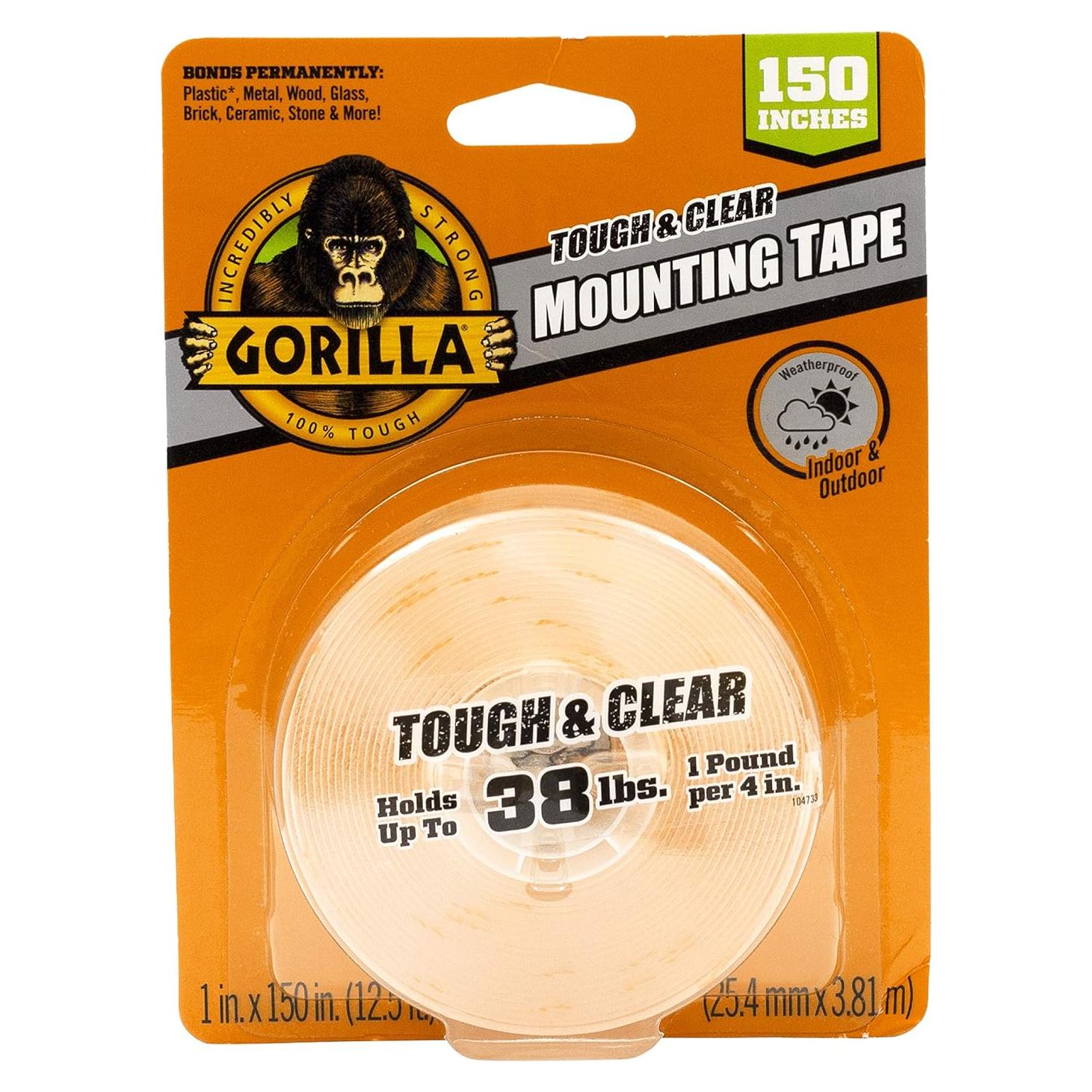 Cinta de Montaje Doble Cara Gorilla 1" x 3.81m Resistente