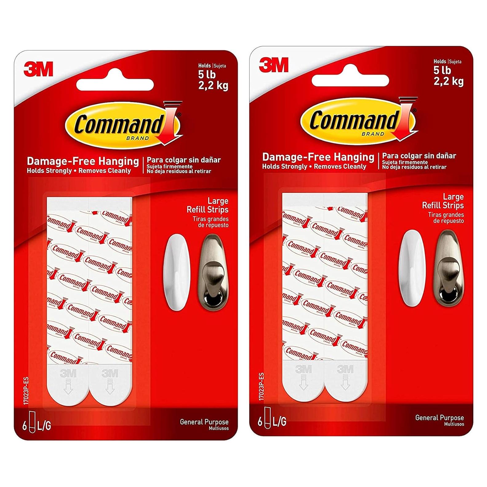 Tiras de recarga Command Doble Cara, 2-Pack, Blanco