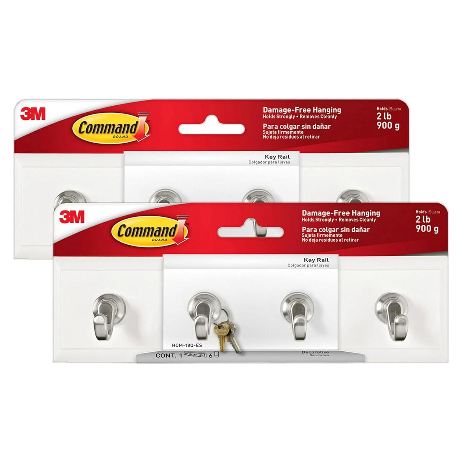 Rieles para Llaves 3M Command Cuarzo 2 Paquete con 12 Tirás