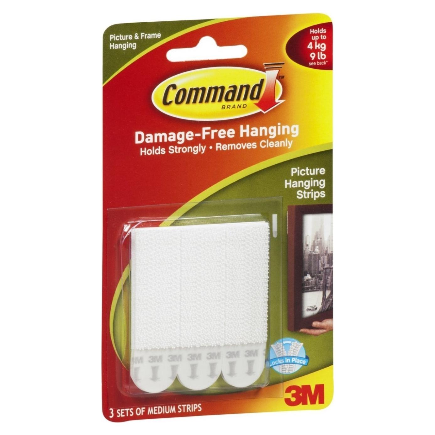 Cinta Adhesiva para Colgar Cuadros Command - 6 Piezas