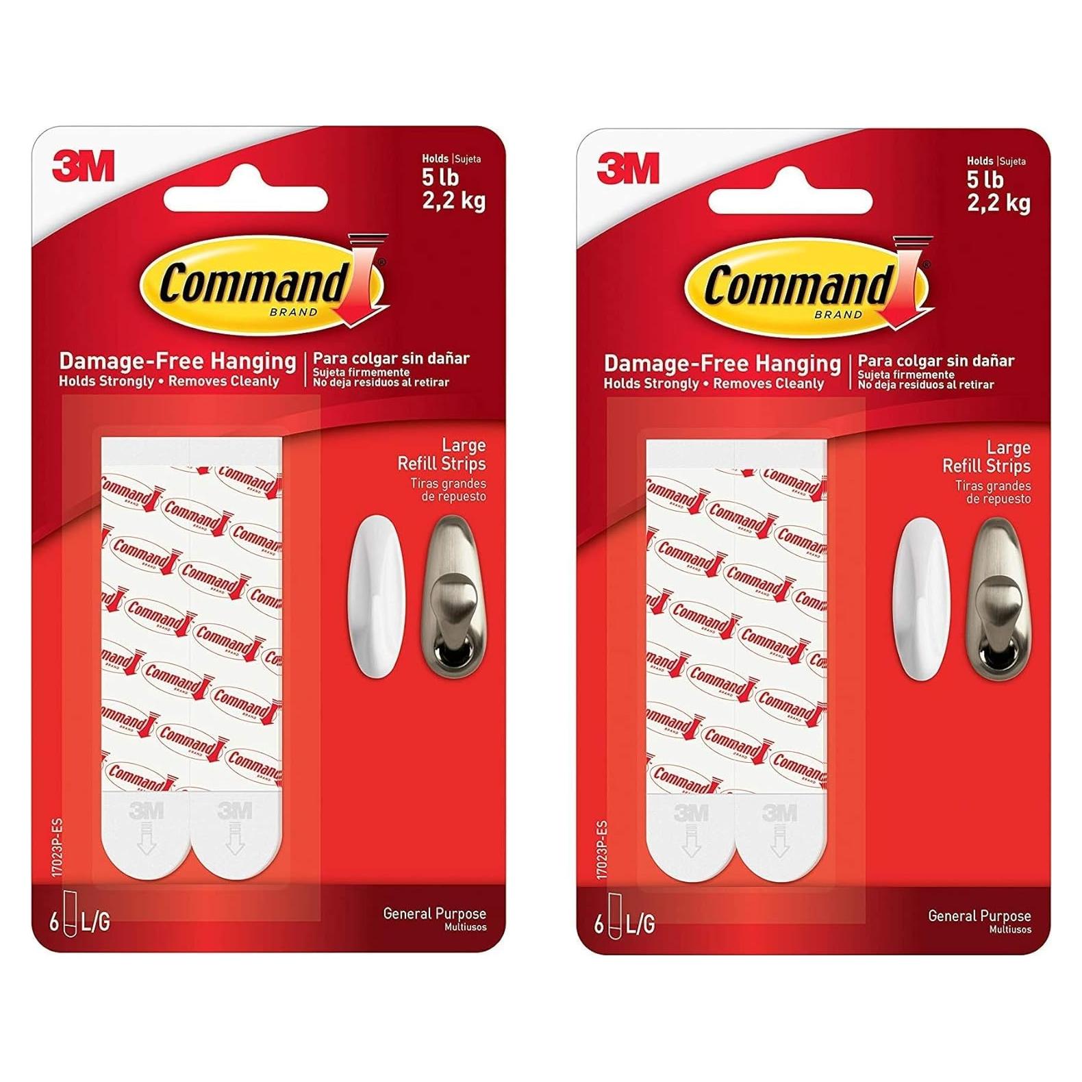 Tiras de recarga Command 17023PMM, grandes, 12 unidades