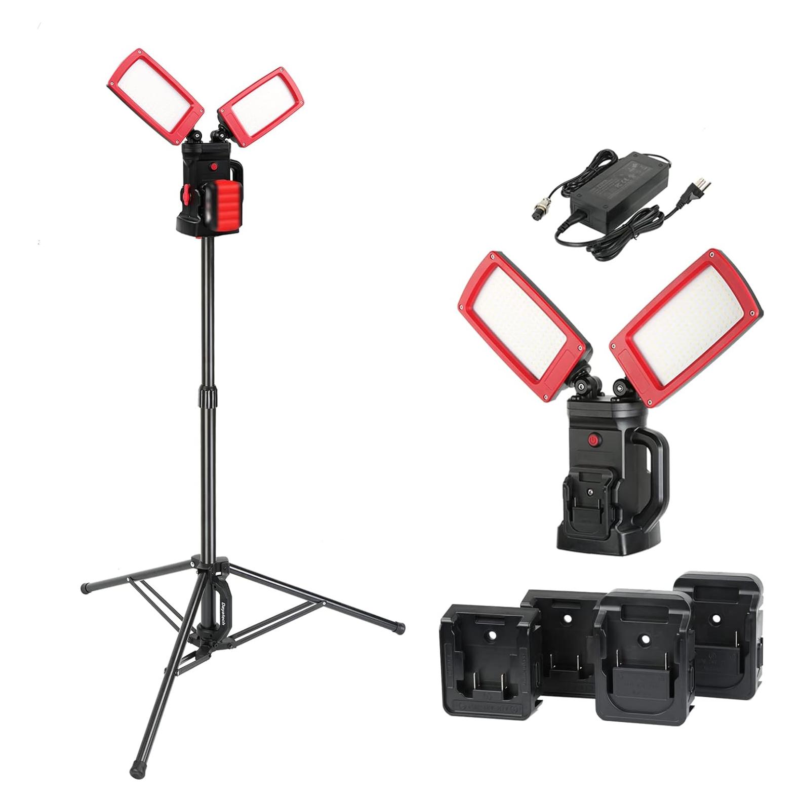 Luz de trabajo inalámbrica Dayatech 12000 lúmenes con trípode