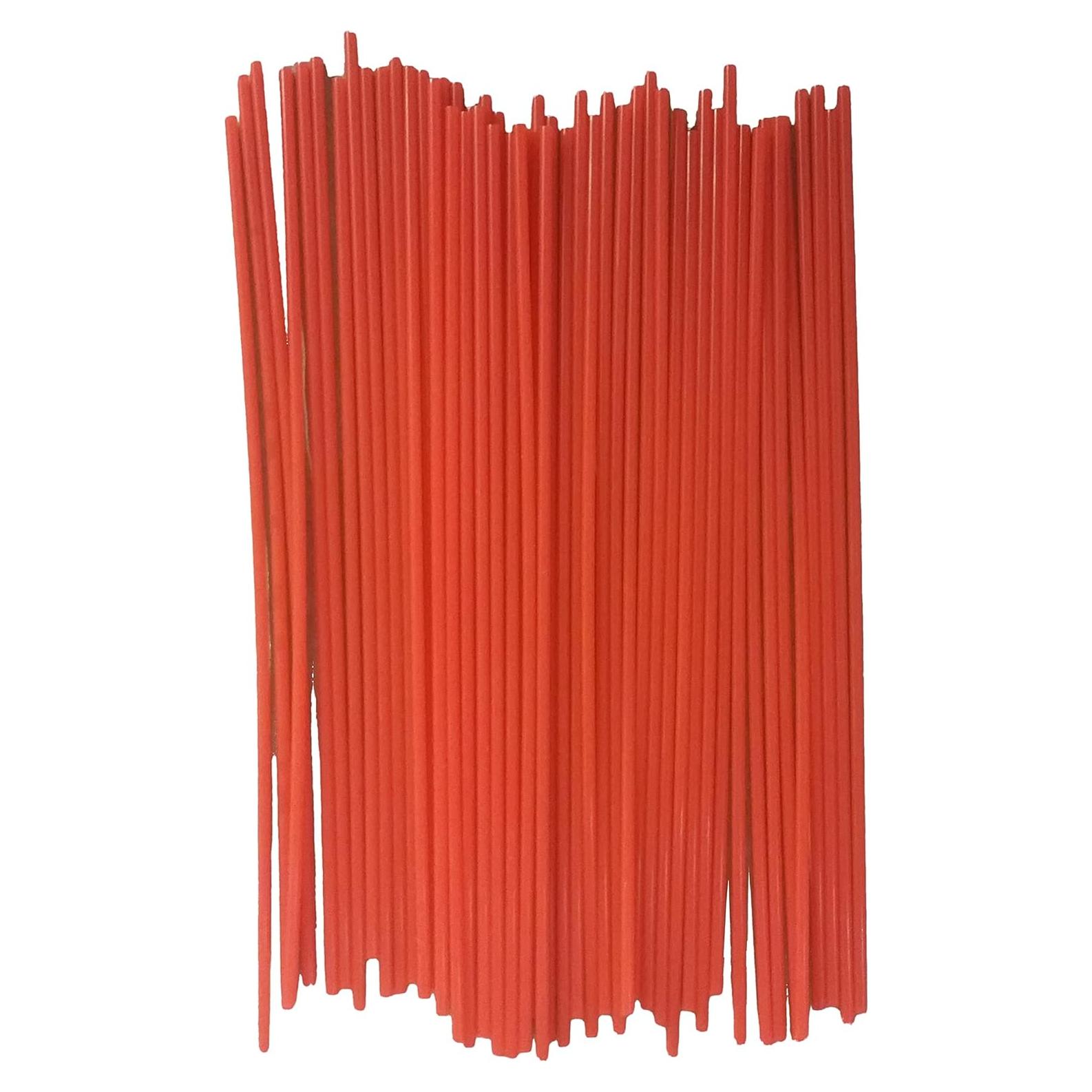 Paquete de 100 Tubos de Extensión JQuad 15.24 cm Rojo