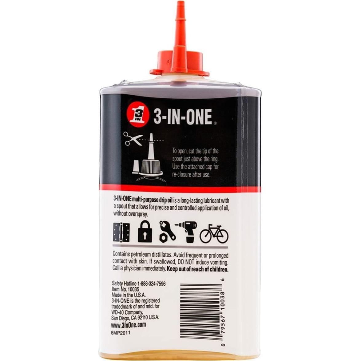 Aceite Multiusos 3-IN-ONE 226.8 ml - Lubrica y Protege