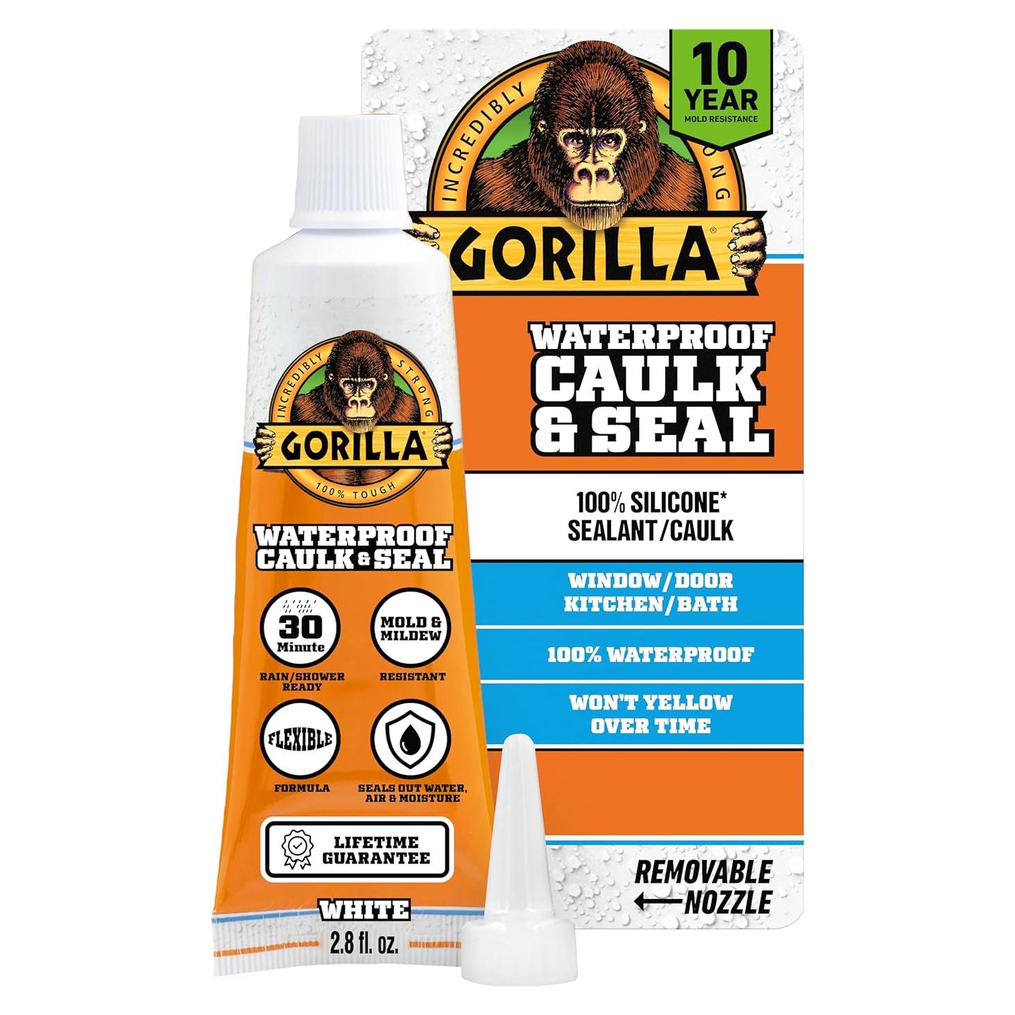 Sellador Impermeable Gorilla 100% Silicona Blanco 110g