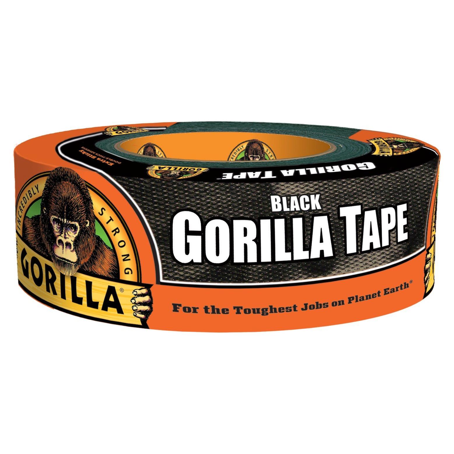 Cinta de Ducto Negra Gorilla Tape 4.78 cm x 32.0 m Paquete de 6
