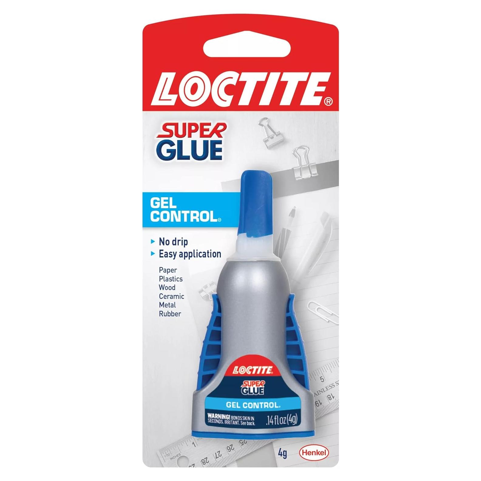 Loctite Super Glue Gel Control 4.14 ml - Pegamento Transparente para Madera, Metal y Manualidades
