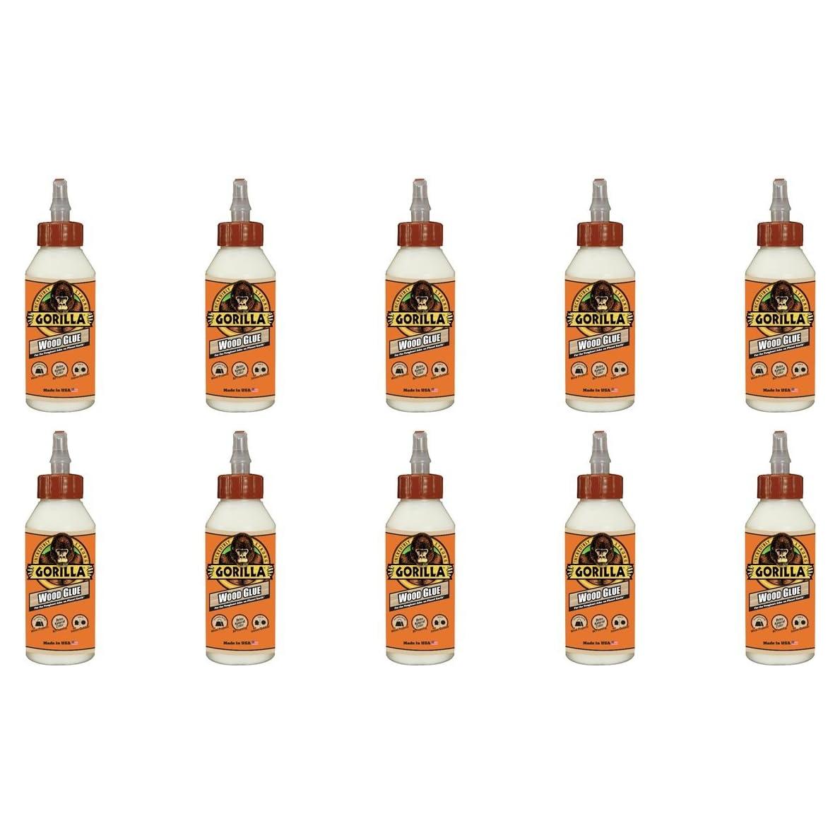 Pegamento de Madera Gorilla 236ml - Paquete de 10 Botellas