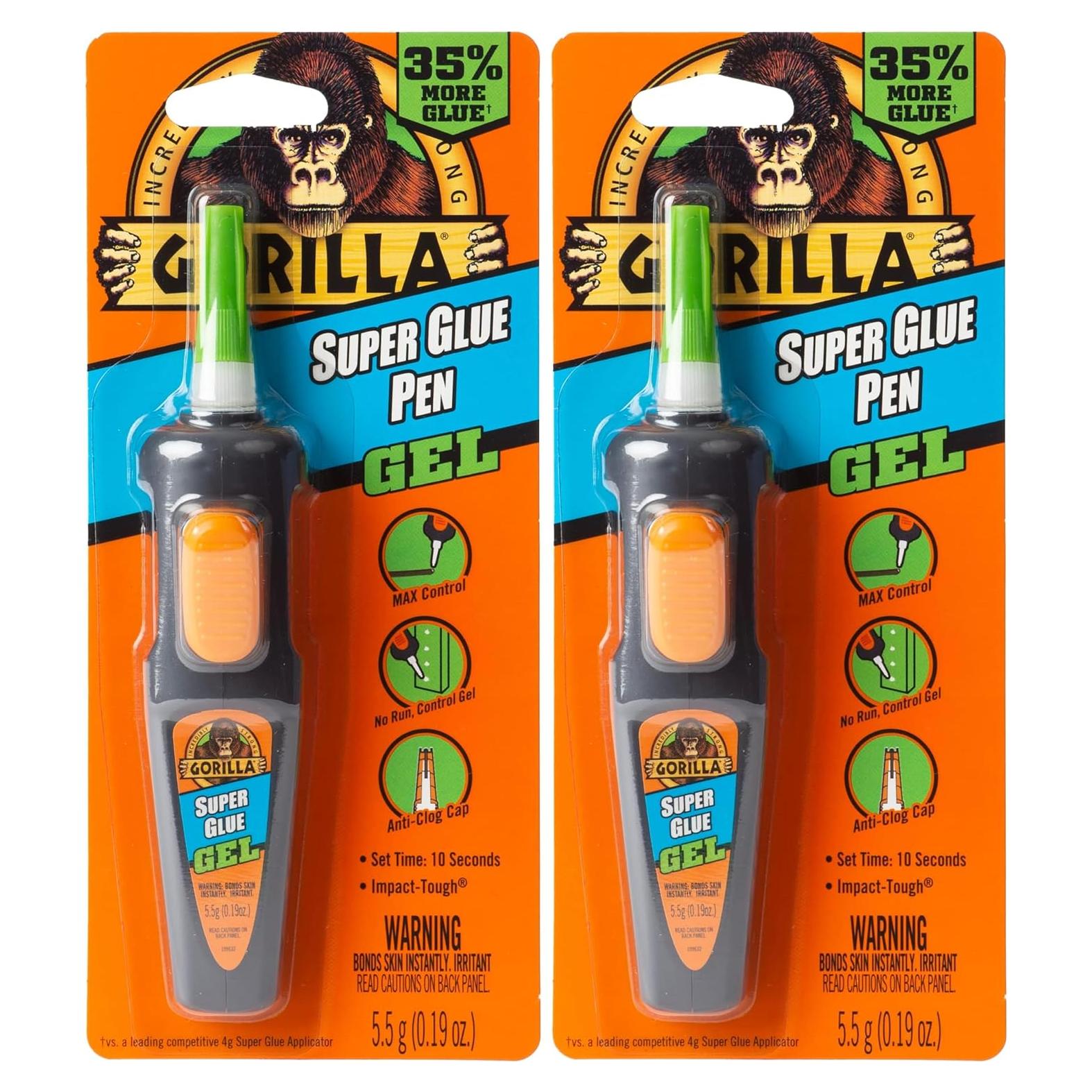 Bolígrafo de Gel Gorilla Super Glue 5.5g - Paquete de 2