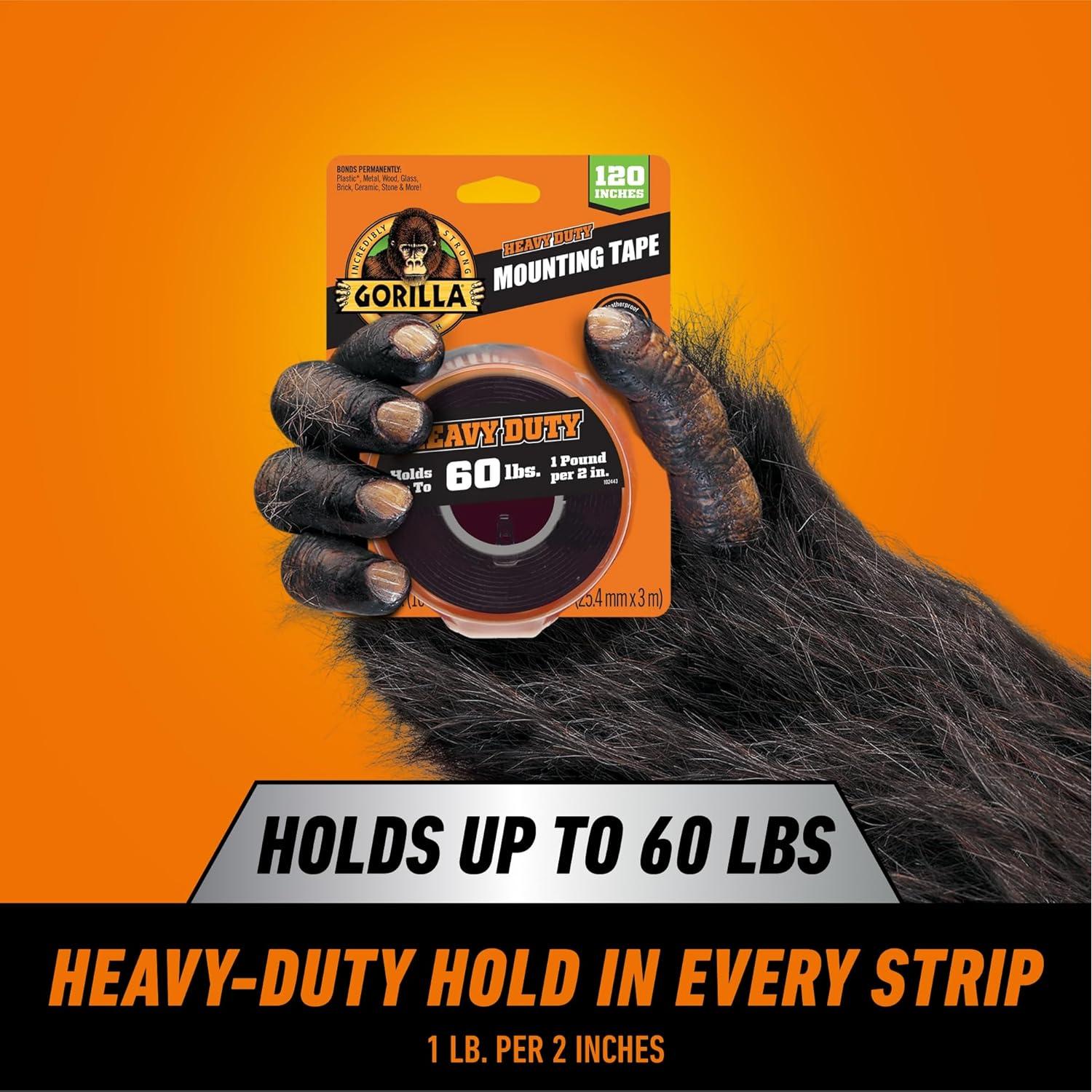 Cinta de Montaje Doble Cara Gorilla 1" x 304.8 cm Resistente