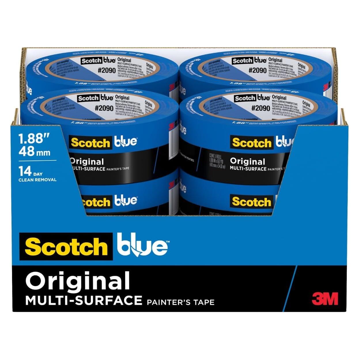 Cinta de Pintor ScotchBlue Original 12 Rollos 4.83 cm x 18.29 m