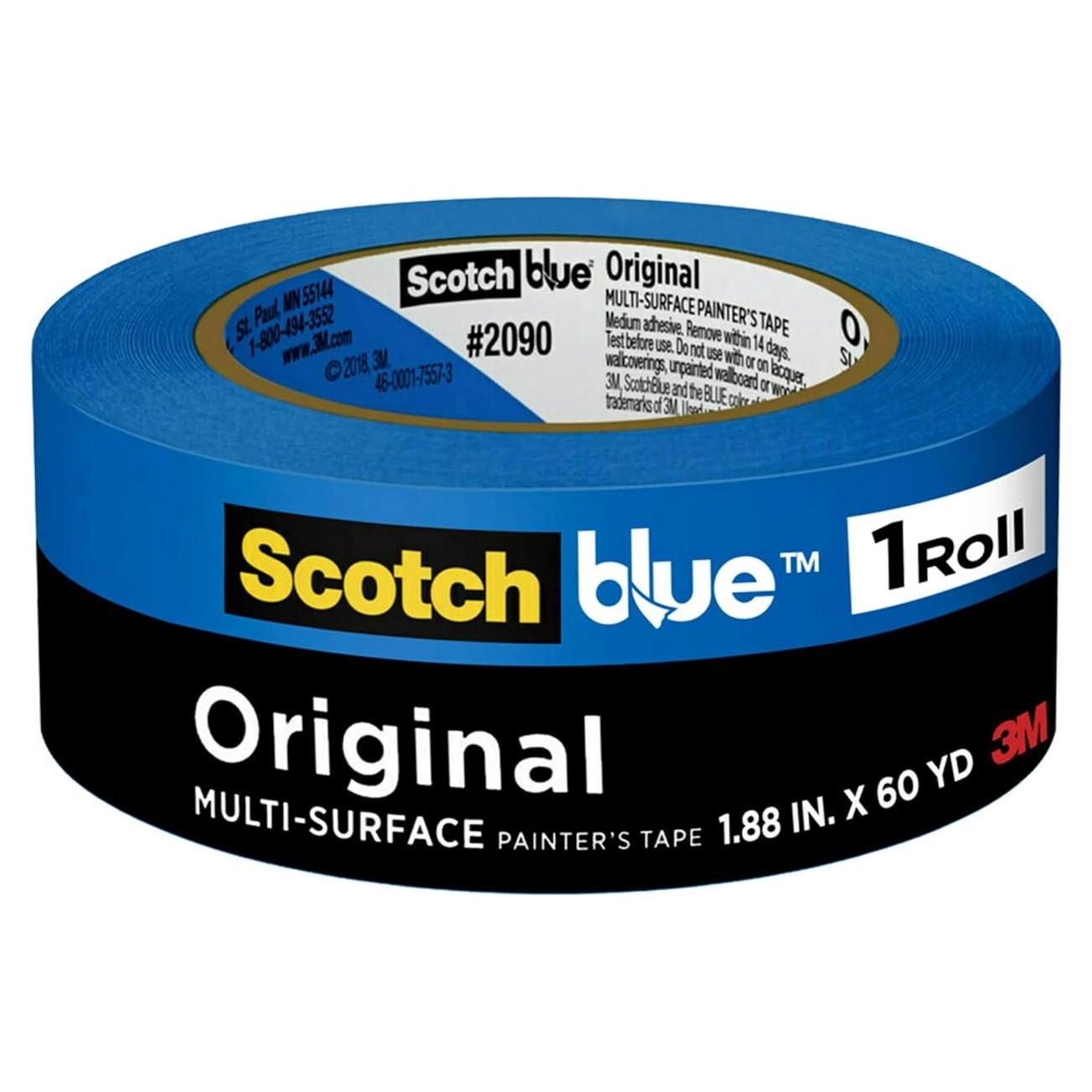 Cinta de Pintor ScotchBlue 2090 - 4.78 cm x 54.86 m, Multi-Superficie