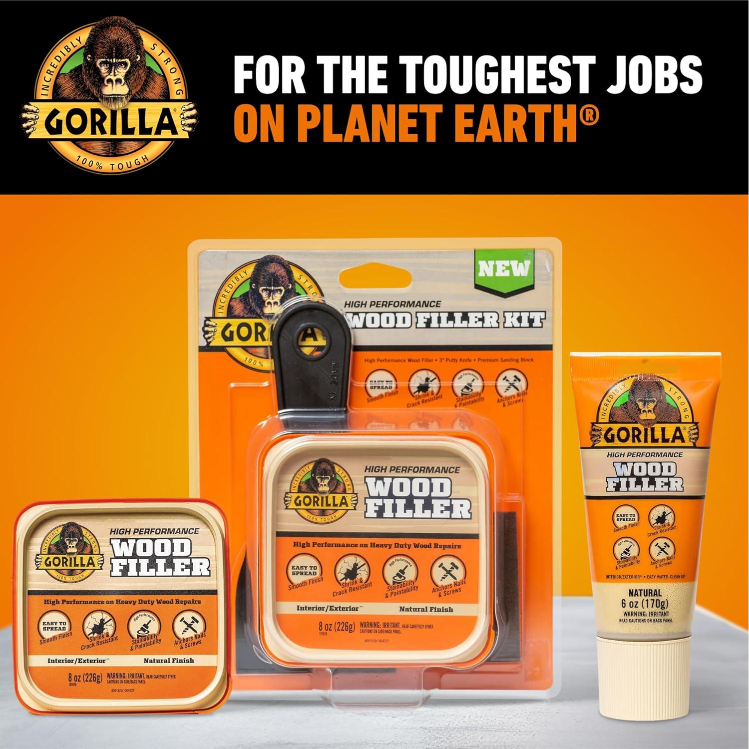 Relleno de Madera Gorilla 170g Natural Resistente al Agua