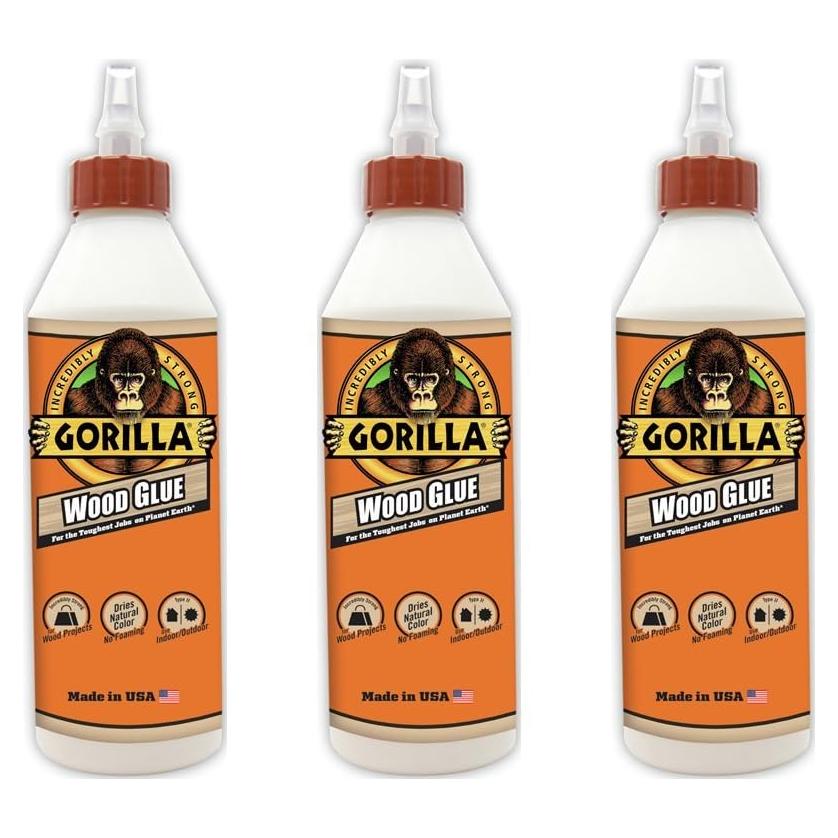 Pegamento para Madera Gorilla 532ml - Paquete de 3 Botellas
