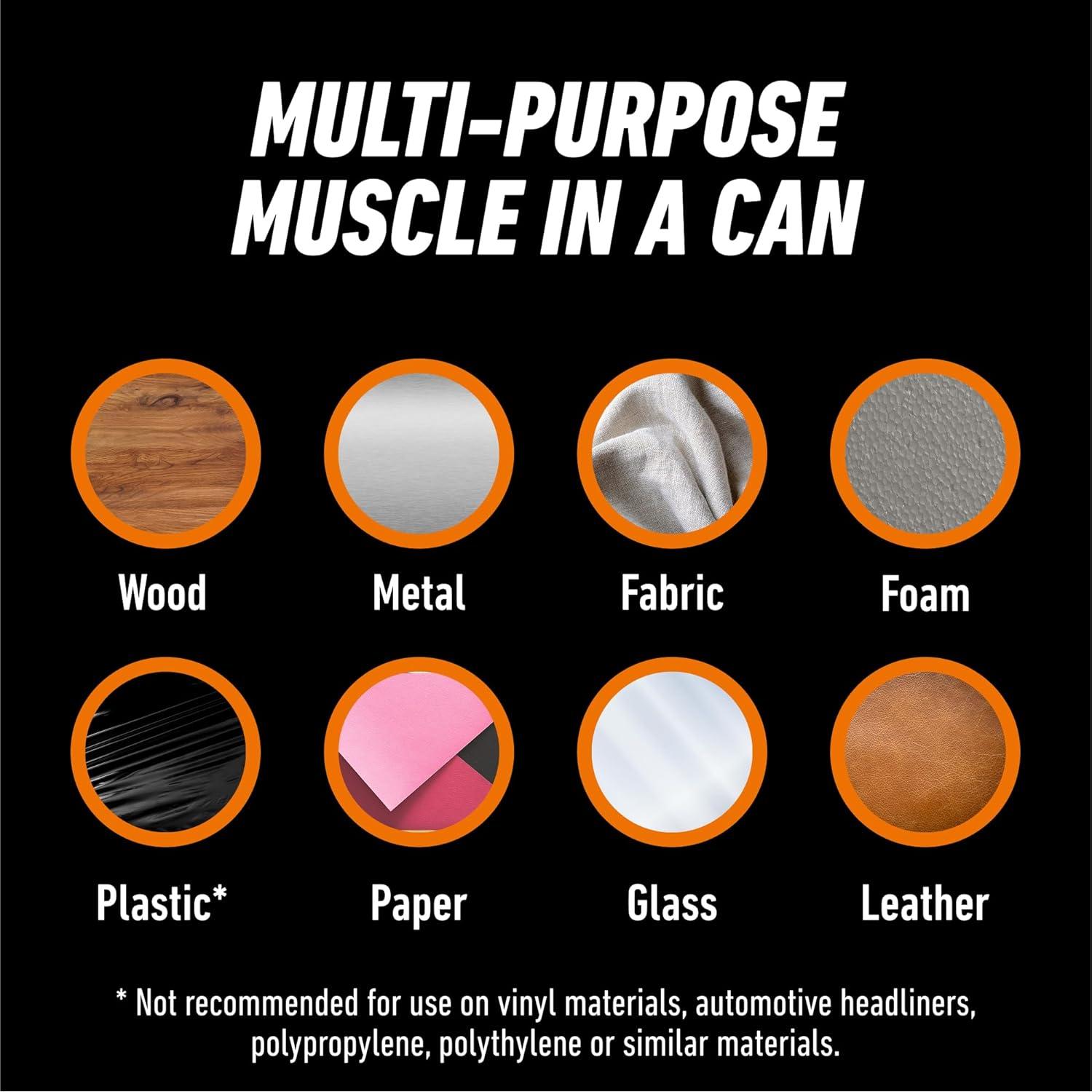 Adhesivo en aerosol Gorilla 396g - Multiusos, transparente, 2 unidades