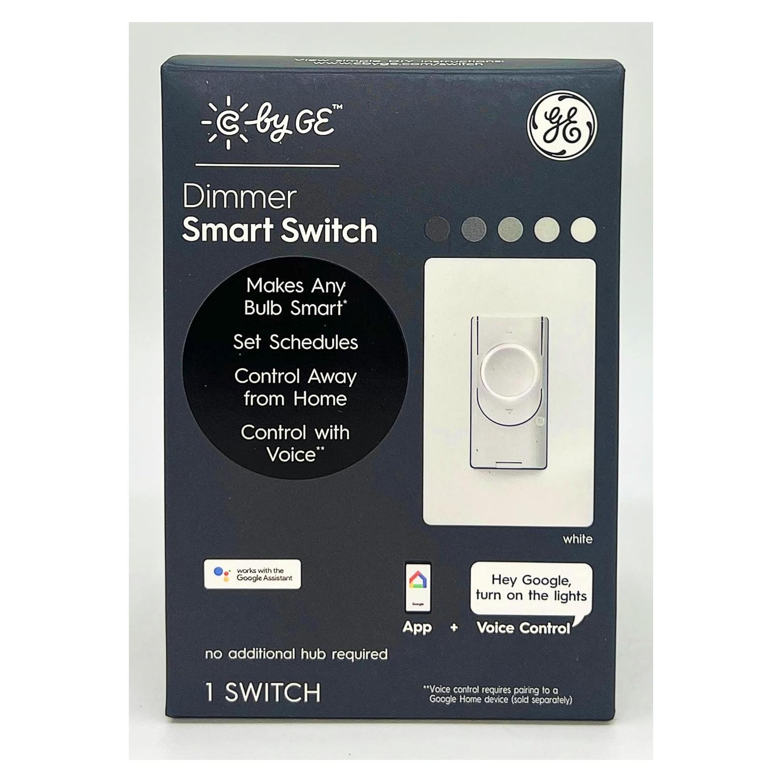 Interruptor de Luz Inteligente GE C Regulable Wi-Fi 4-Cable