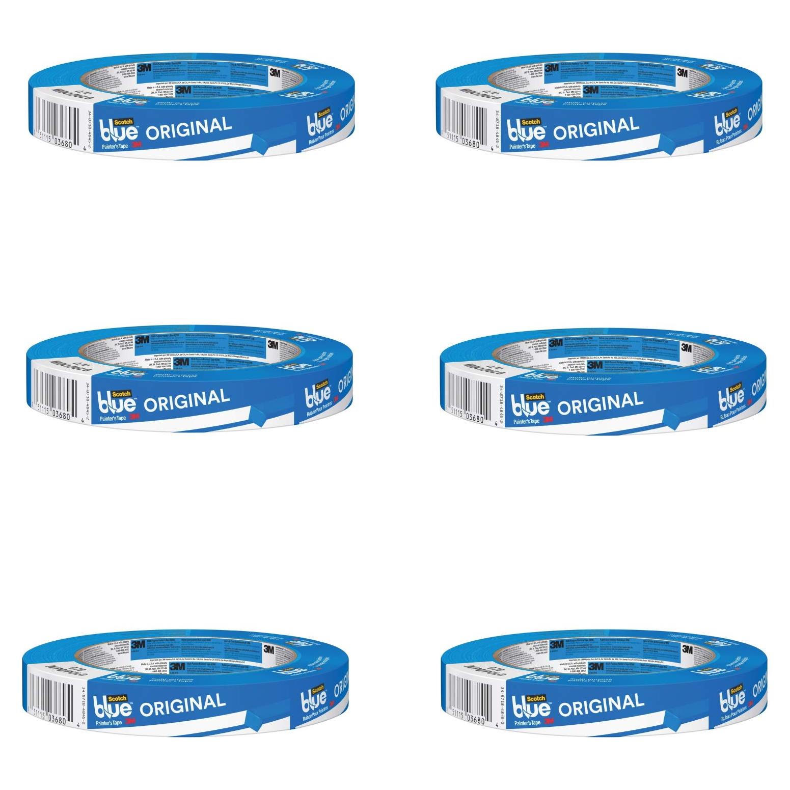 Cinta de enmascarar 3M Scotch-Blue 2090 18mm x 55m - Paquete de 6