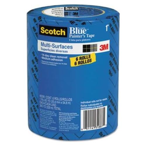 Cinta de Pintor 3M ScotchBlue 2.54cm x 54.86m Azul 6 Unidades