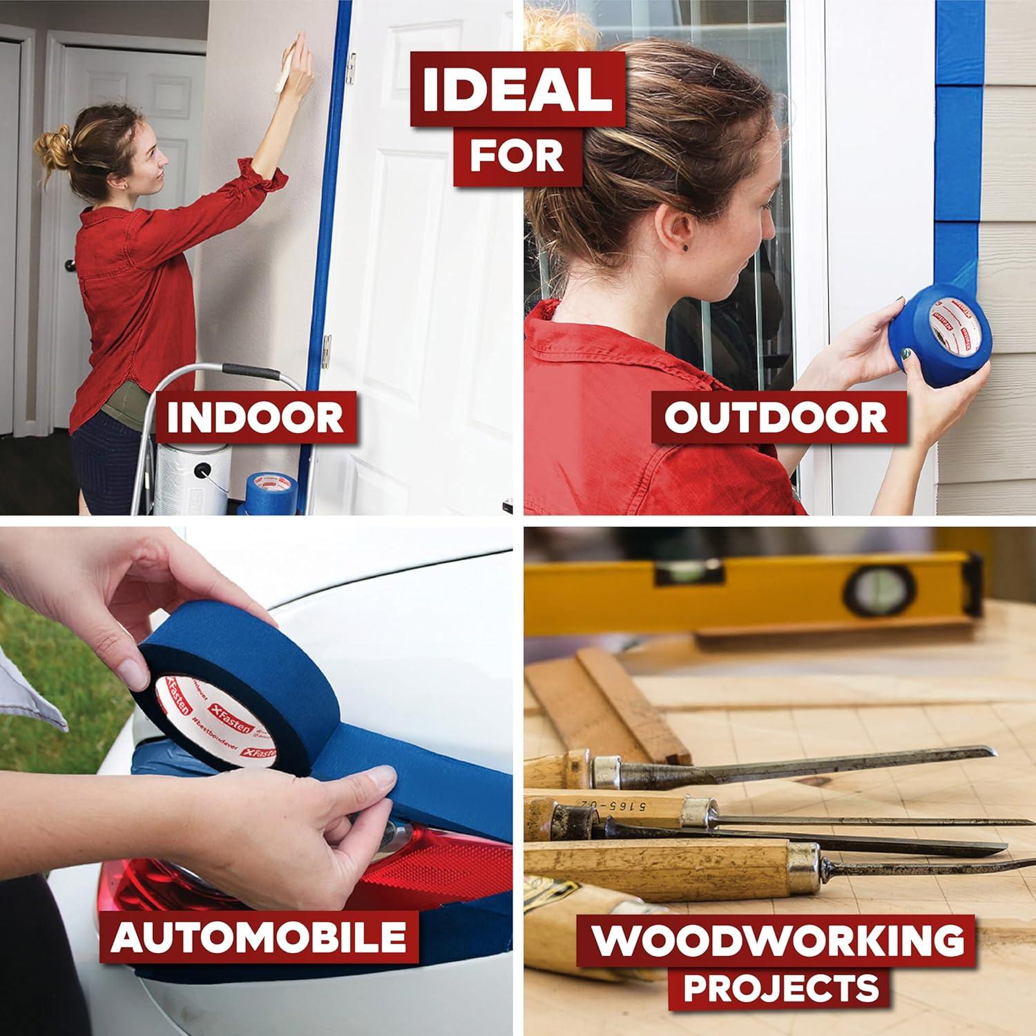 Cinta de Pintor Azul XFasten 1.88" x 1440 Metros - Paquete 24