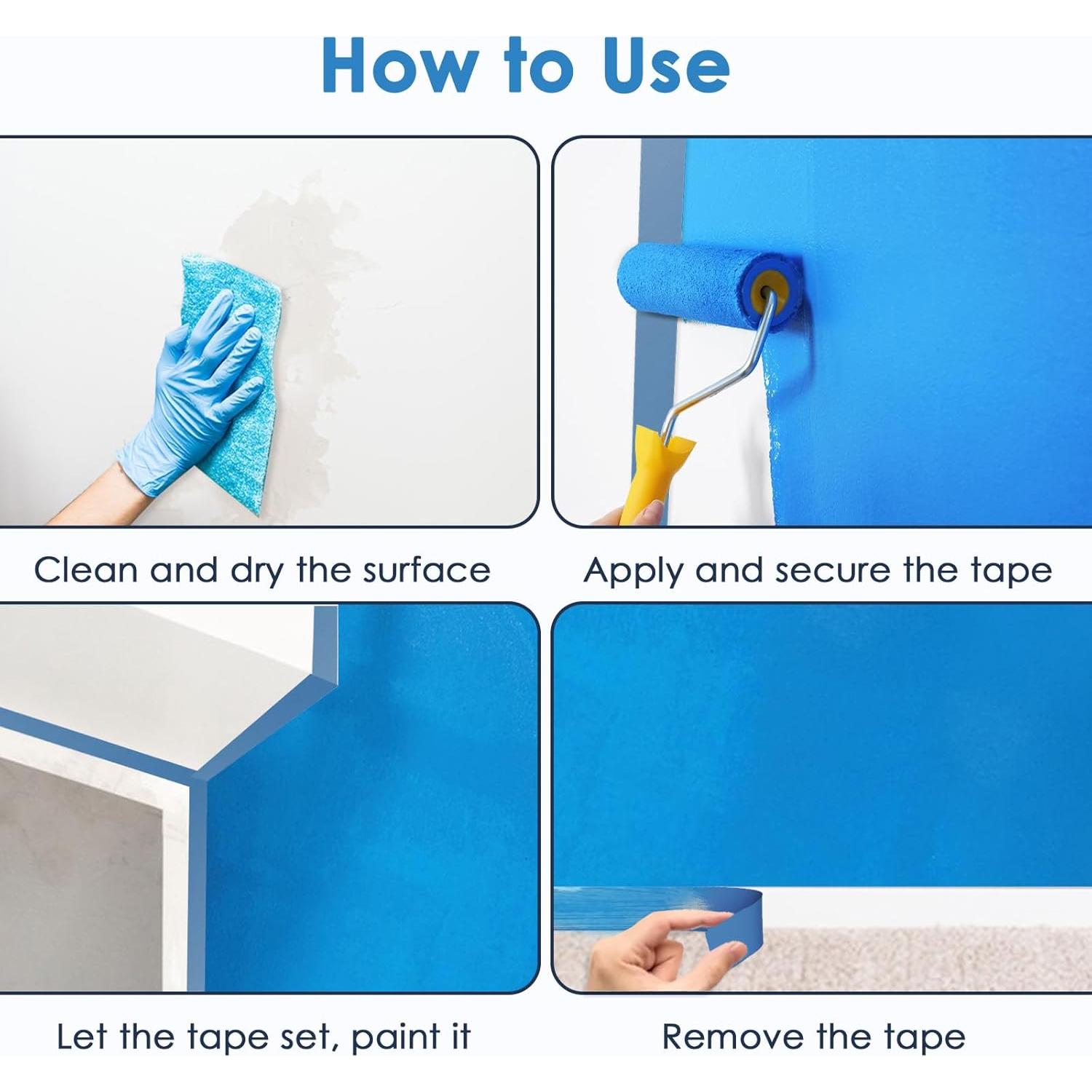 Cinta de Pintor Azul Peoin 1.88" x 24 Rollos 55 Yardas