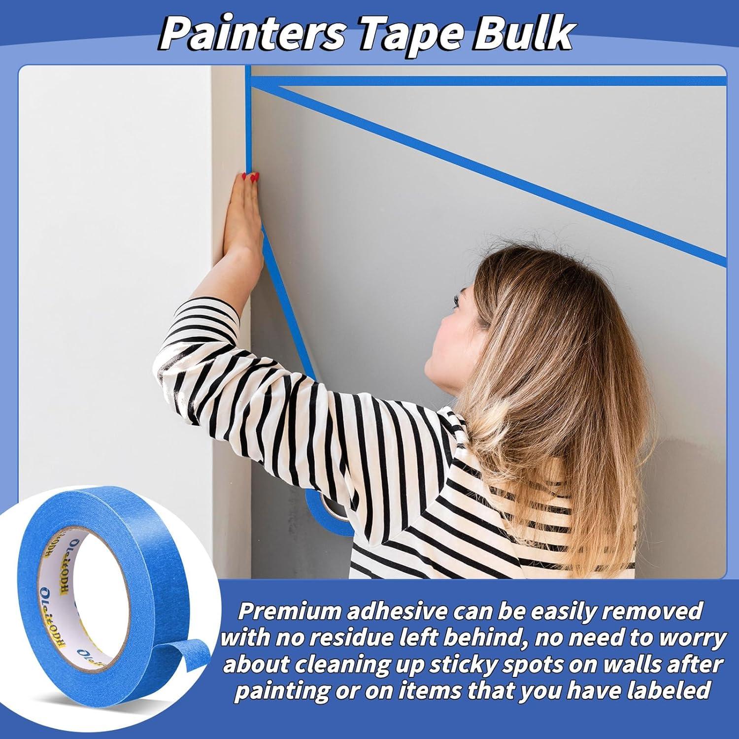 42 Rollos Cinta de Pintor Azul Oleitodh 2.54 cm x 50.29 m