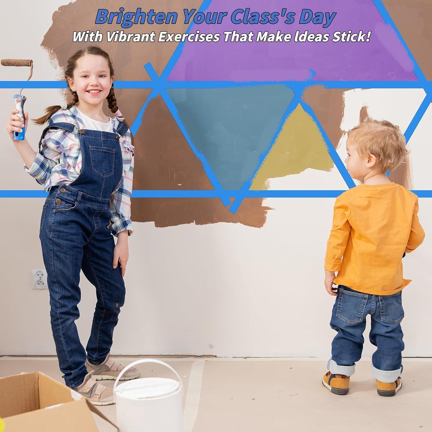 42 Rollos Cinta de Pintor Azul Oleitodh 2.54 cm x 50.29 m