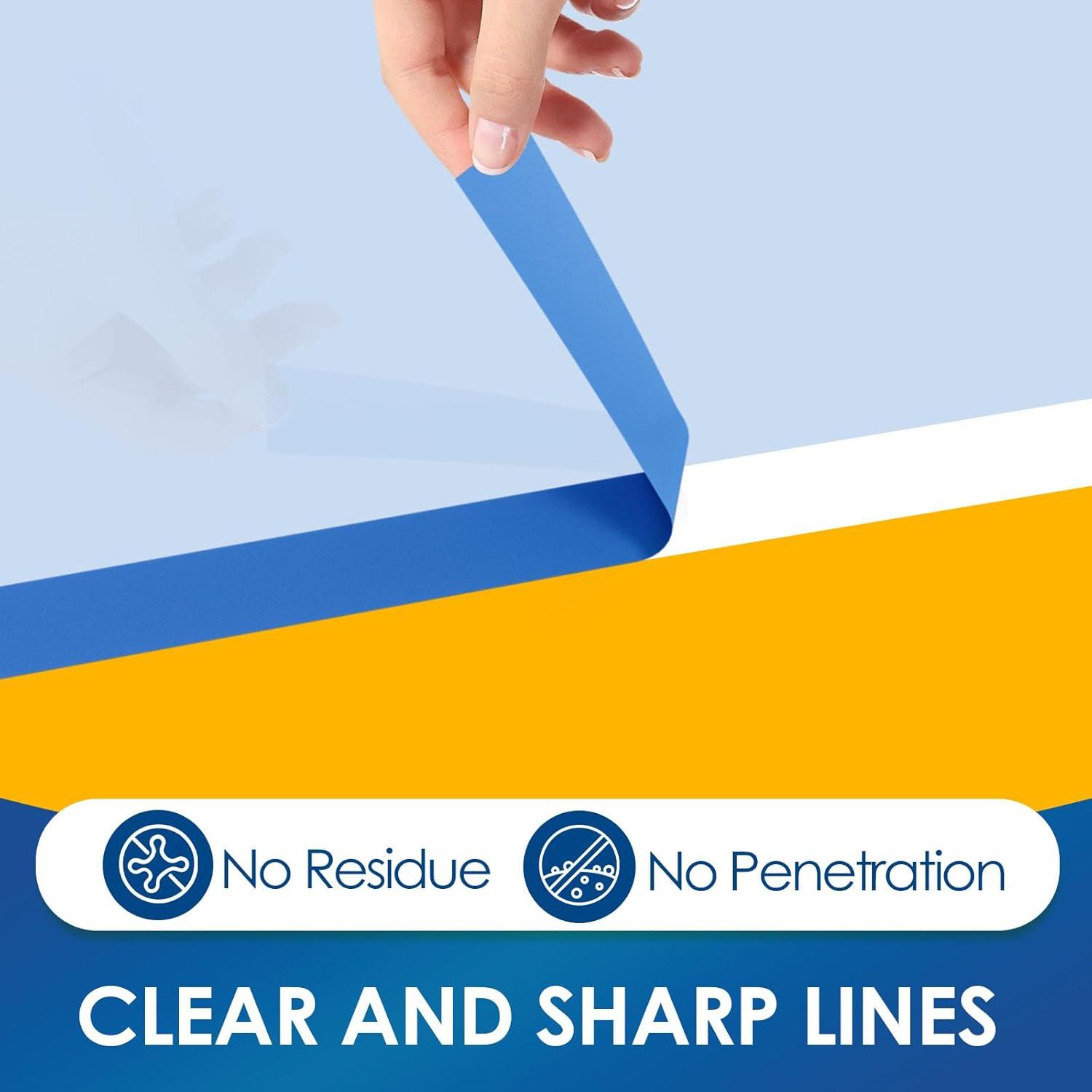 Cinta de Pintor Azul Gomedi 48 Rollos 2.4cm x 50m Resistente UV