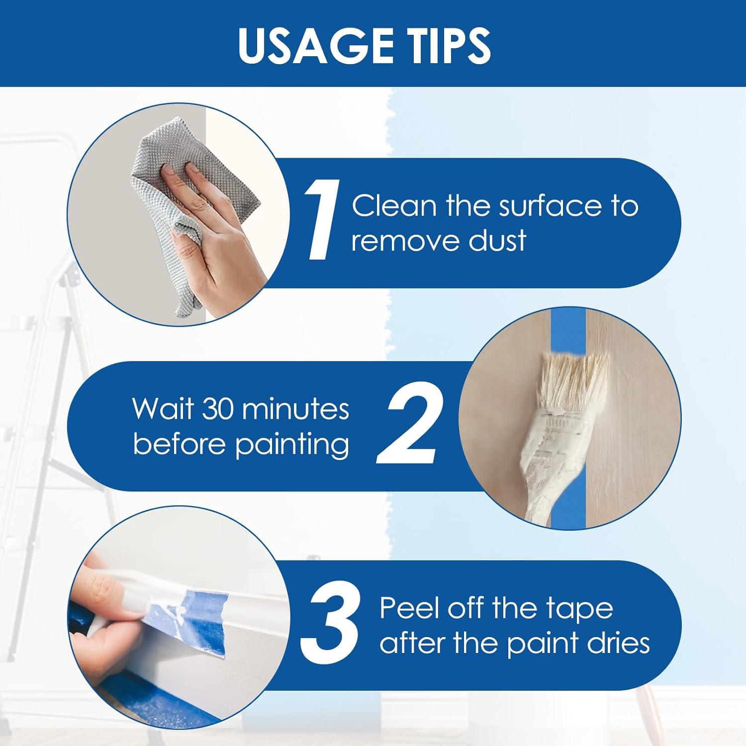 Cinta de Pintor Azul Gomedi 48 Rollos 2.4cm x 50m Resistente UV