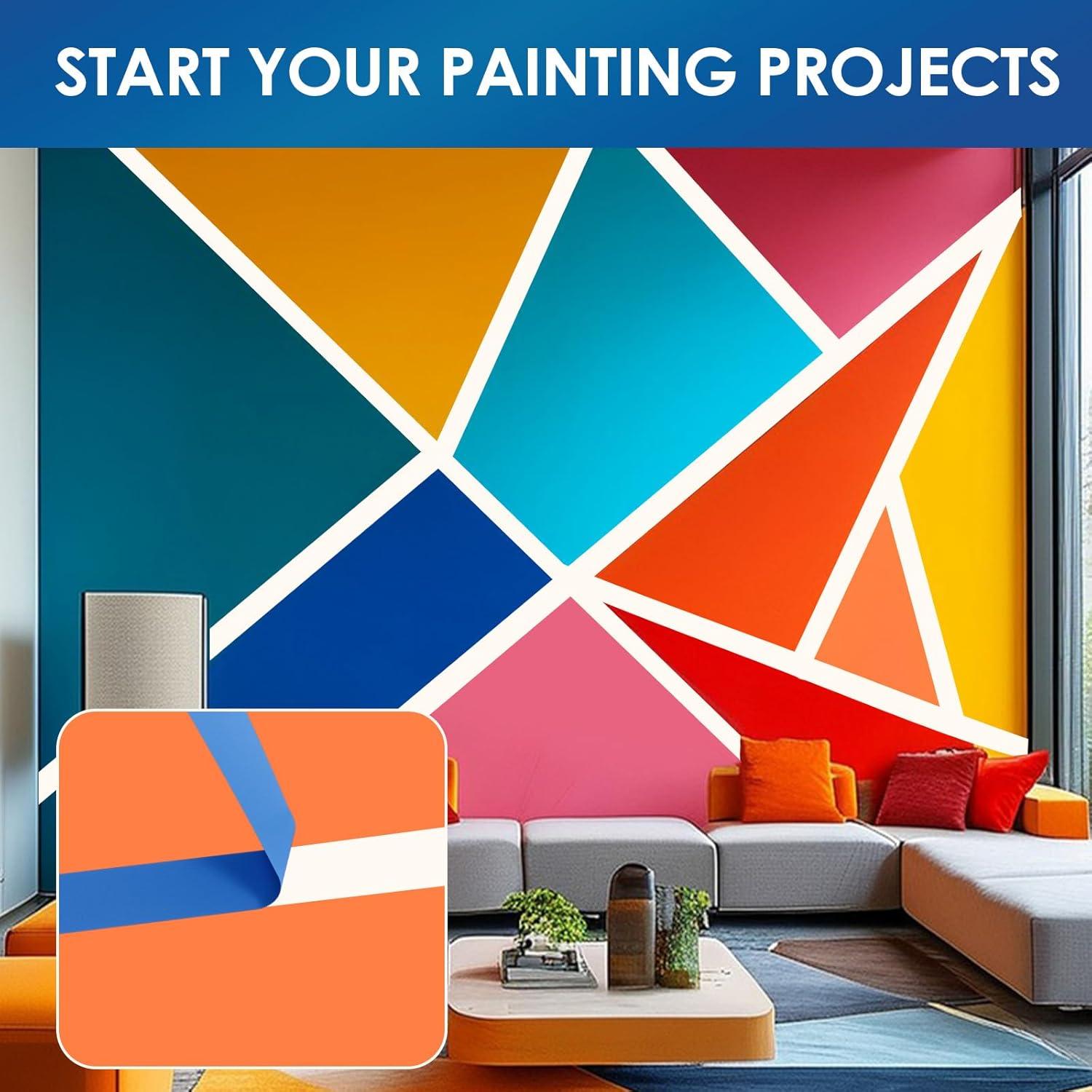 Cinta de Pintor Azul Gomedi 48 Rollos 2.4cm x 50m Resistente UV