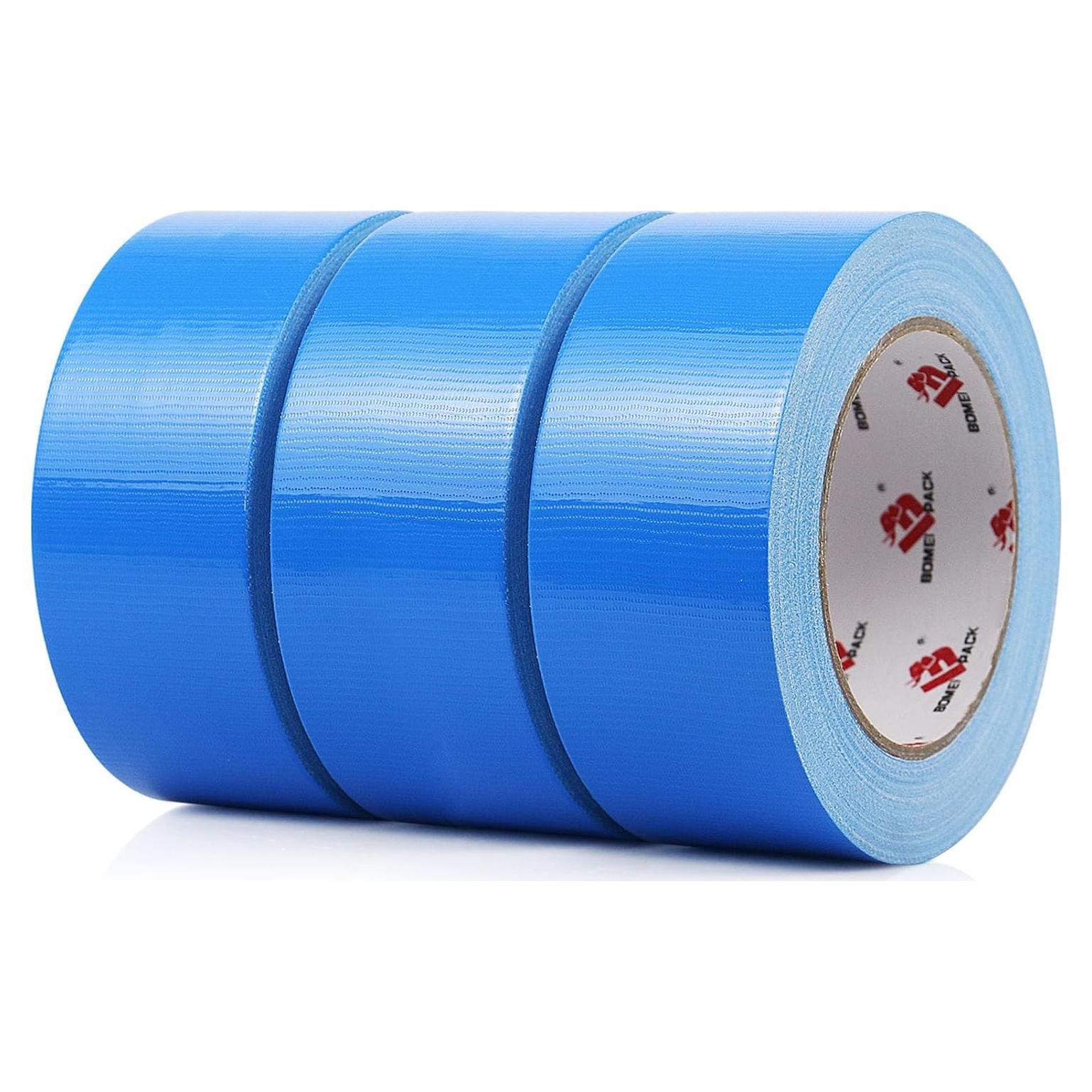 BOMEI Cinta Adhesiva Azul Resistente 3 Rollos 5 cm x 27 m