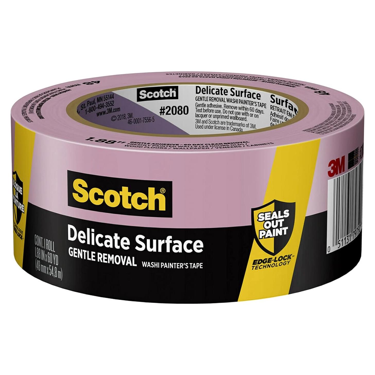 Cinta de Pintor Scotch 1.88" Ancho para Superficies Delicadas