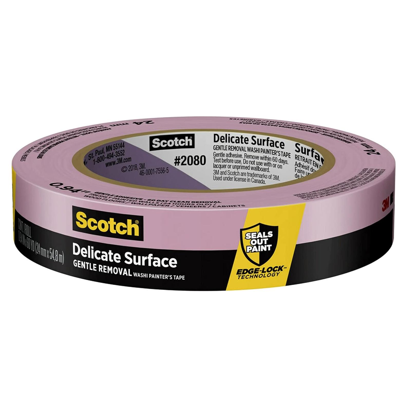 Cinta de Pintor Scotch 0.94" x 54.86 m para Superficies Delicadas