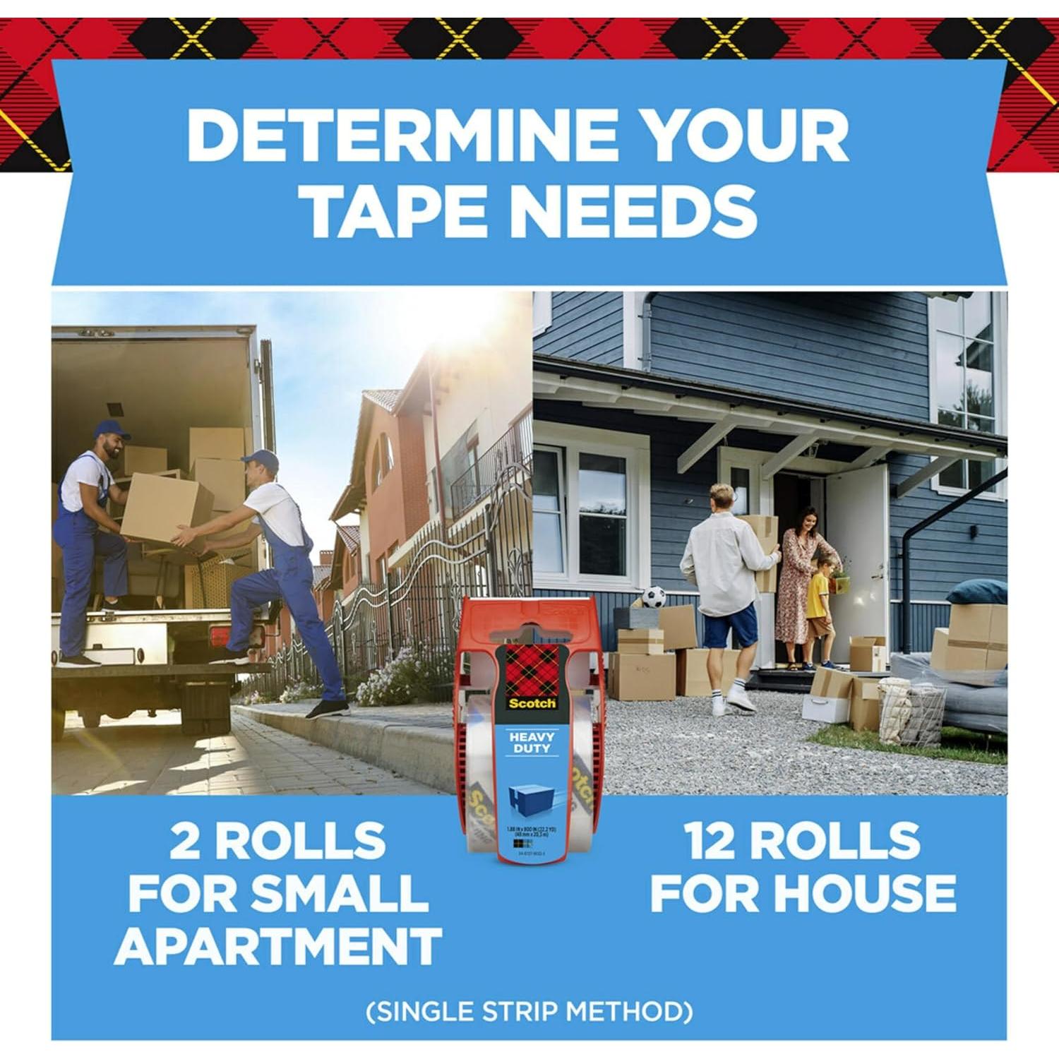 Cinta de Embalaje Scotch Alta Resistencia 3 Rollos 1.71m