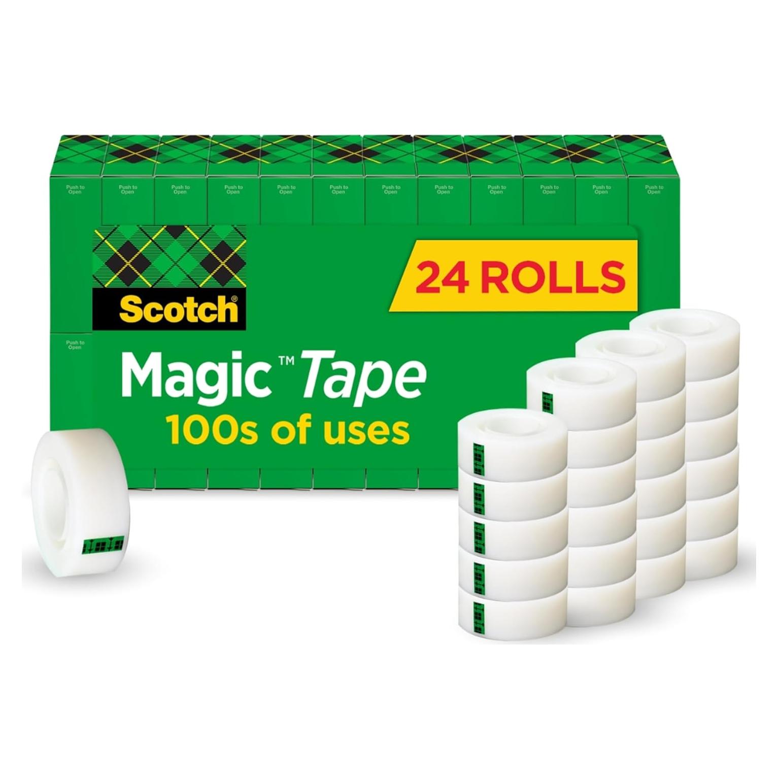 Cinta Mágica Scotch 24 Rollos 1.9 cm x 254 m, Invisible