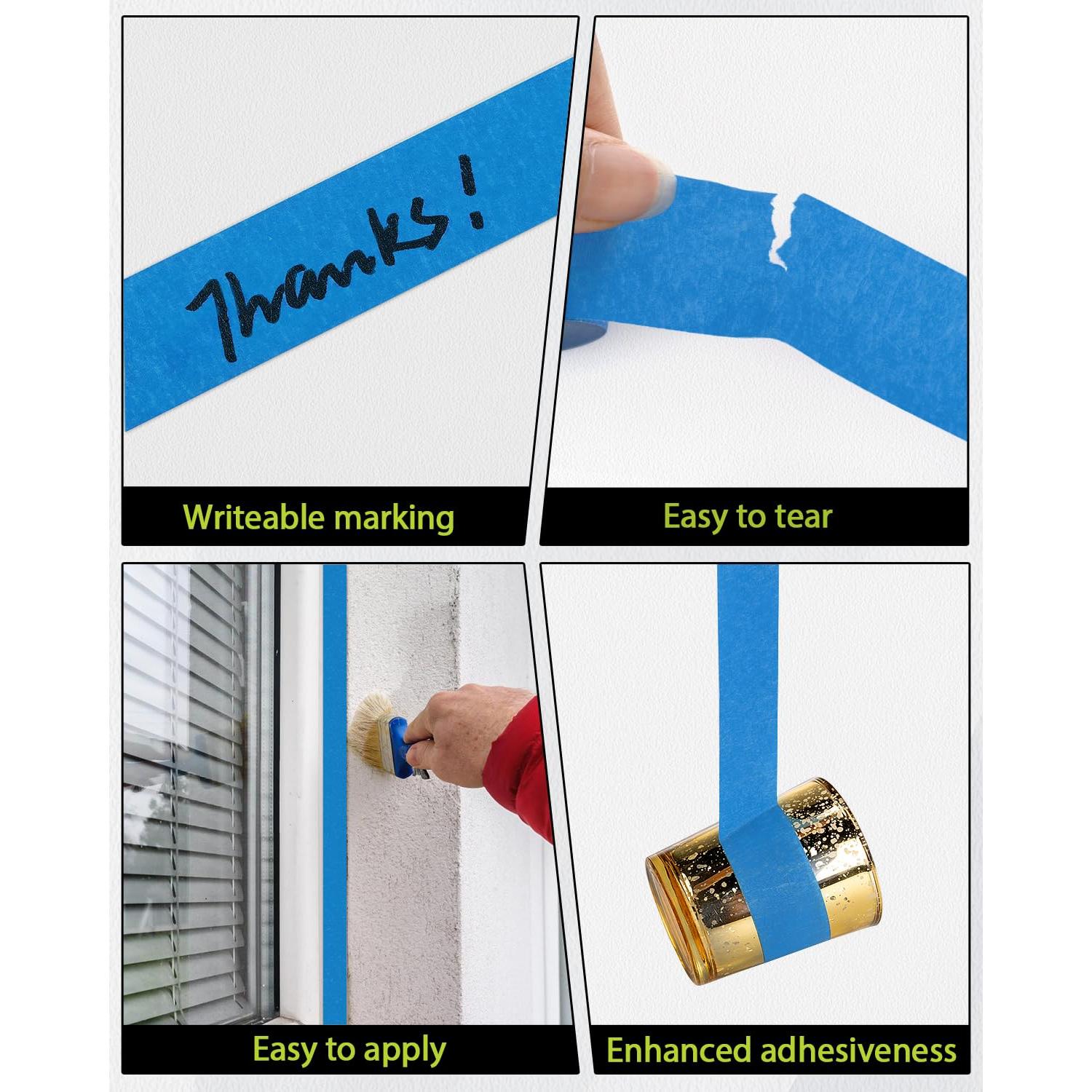 Cinta de Pintor Lzerking 16 Rollos 960 Yardas 2.39 cm x 54.86 m