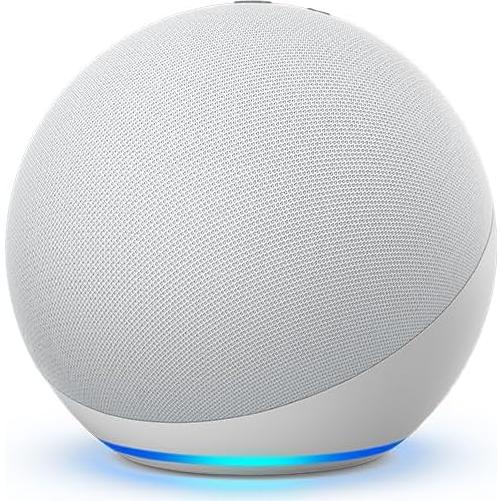 Amazon Echo (newest model), Alexa speaker with premium sound, Ideal for large bedrooms, living rooms and kitchens, Glacier White