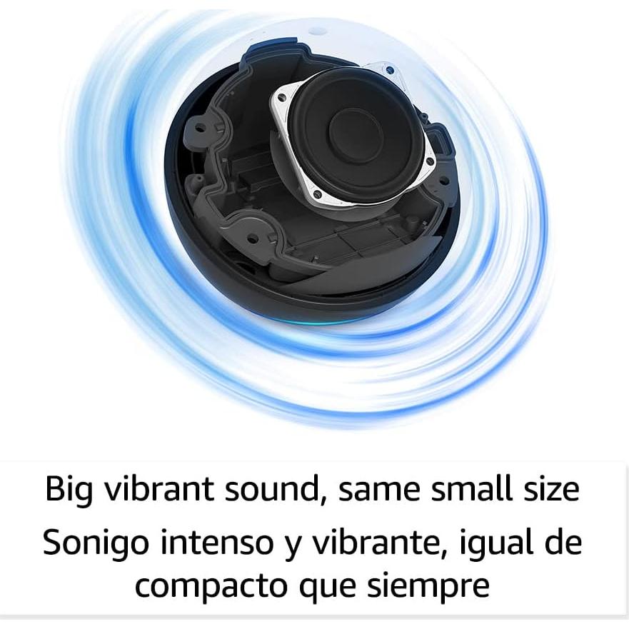 Echo Dot (5th Gen, 2022 release) | International Version with US Power Adaptor | Smart speaker with Alexa | Charcoal