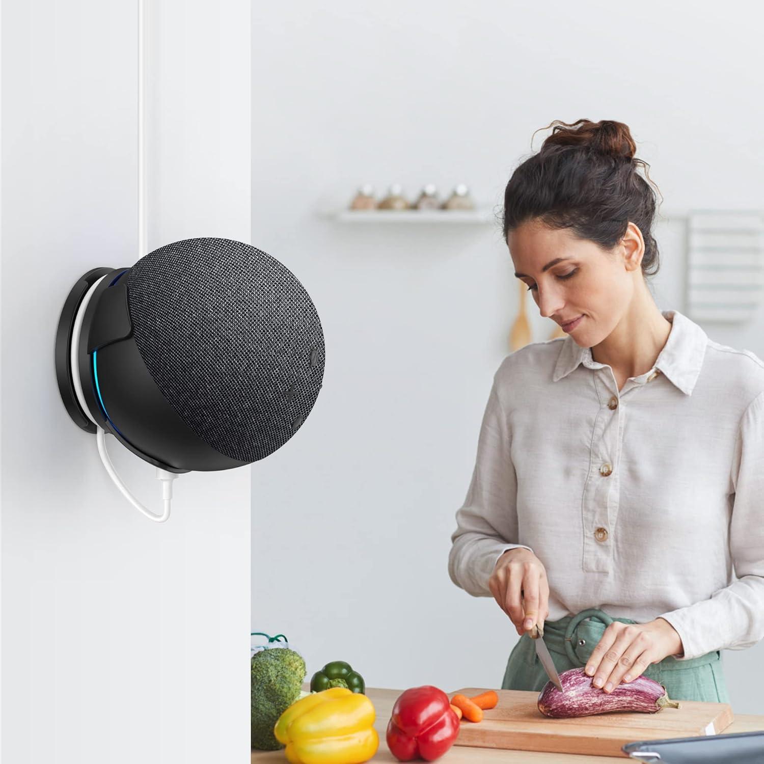 Soporte de Pared PlusAcc para Echo Dot 5ta Generación - Negro