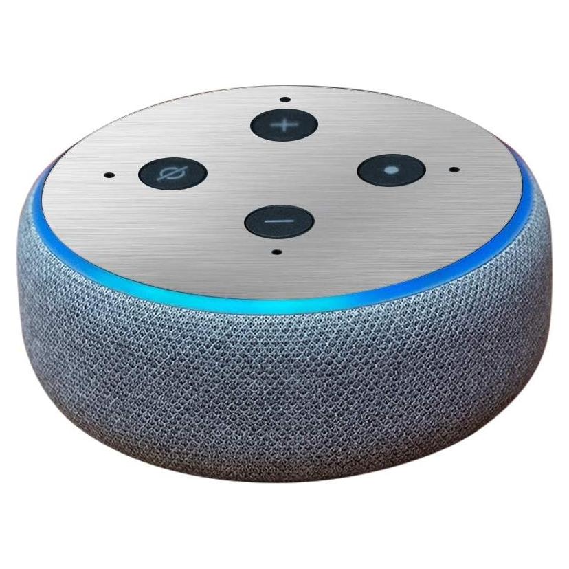 MightySkins Piel Vinilo para Echo Dot 3ra Generación - Acero Frío