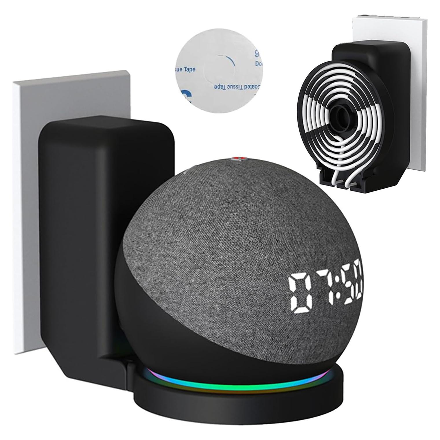 Soporte de Pared para Altavoz Echo Dot 4ª y 5ª Generación - Negro