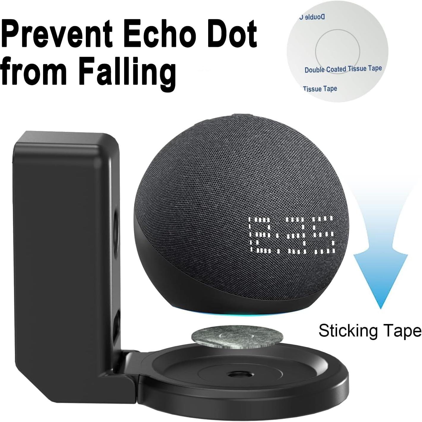 Soporte de Pared para Altavoz Echo Dot 4ª y 5ª Generación - Negro