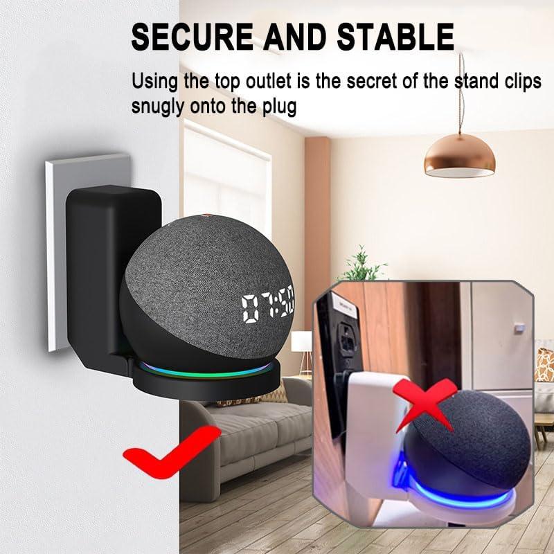 Soporte de Pared para Altavoz Echo Dot 4ª y 5ª Generación - Negro