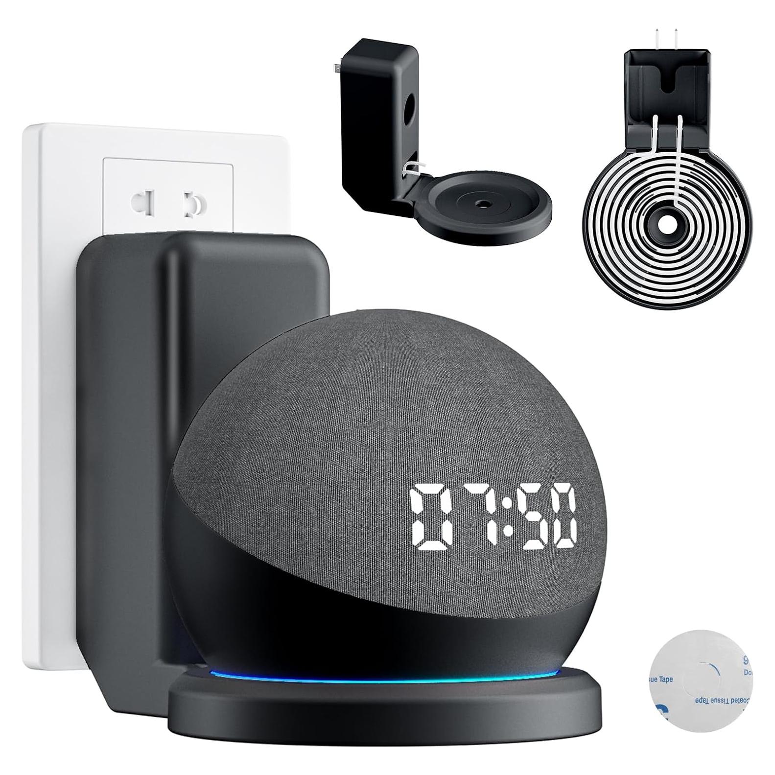 Soporte de Montaje en Pared AFGHOA para Echo Dot 5ta/4ta Gen - Negro