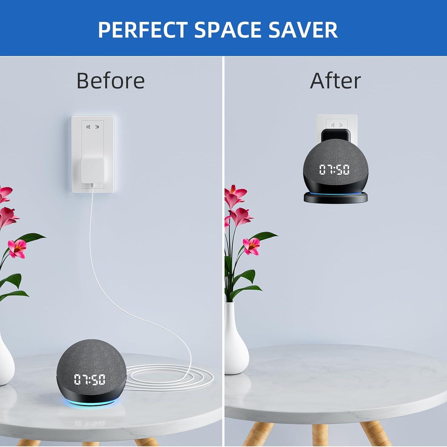 Soporte de Montaje en Pared AFGHOA para Echo Dot 5ta/4ta Gen - Negro