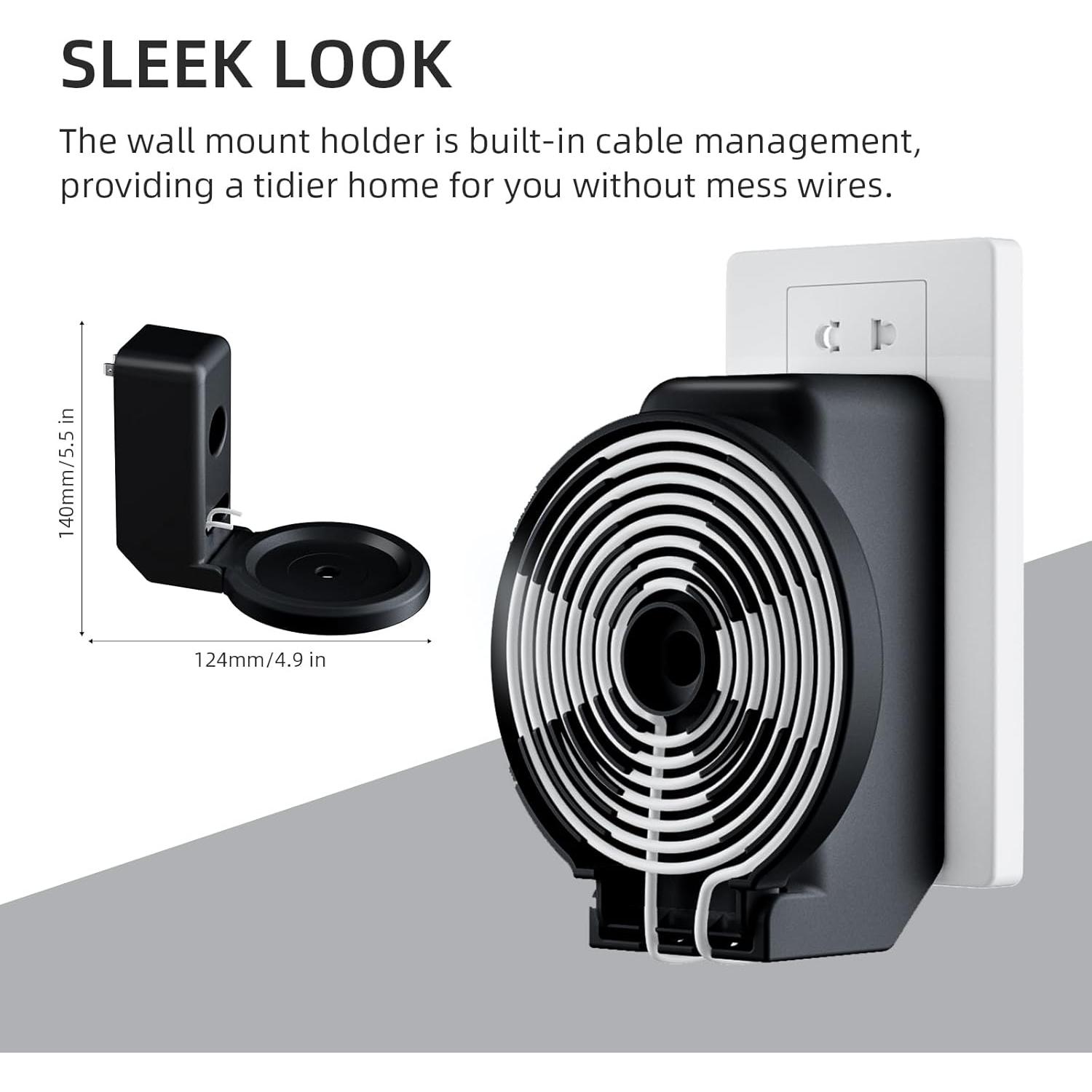 Soporte de Montaje en Pared AFGHOA para Echo Dot 5ta/4ta Gen - Negro