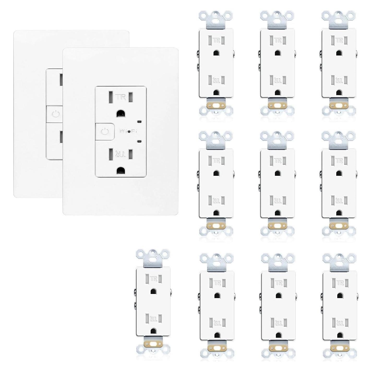 Paquete de 2 Enchufes Inteligentes de Pared Junlit 15A