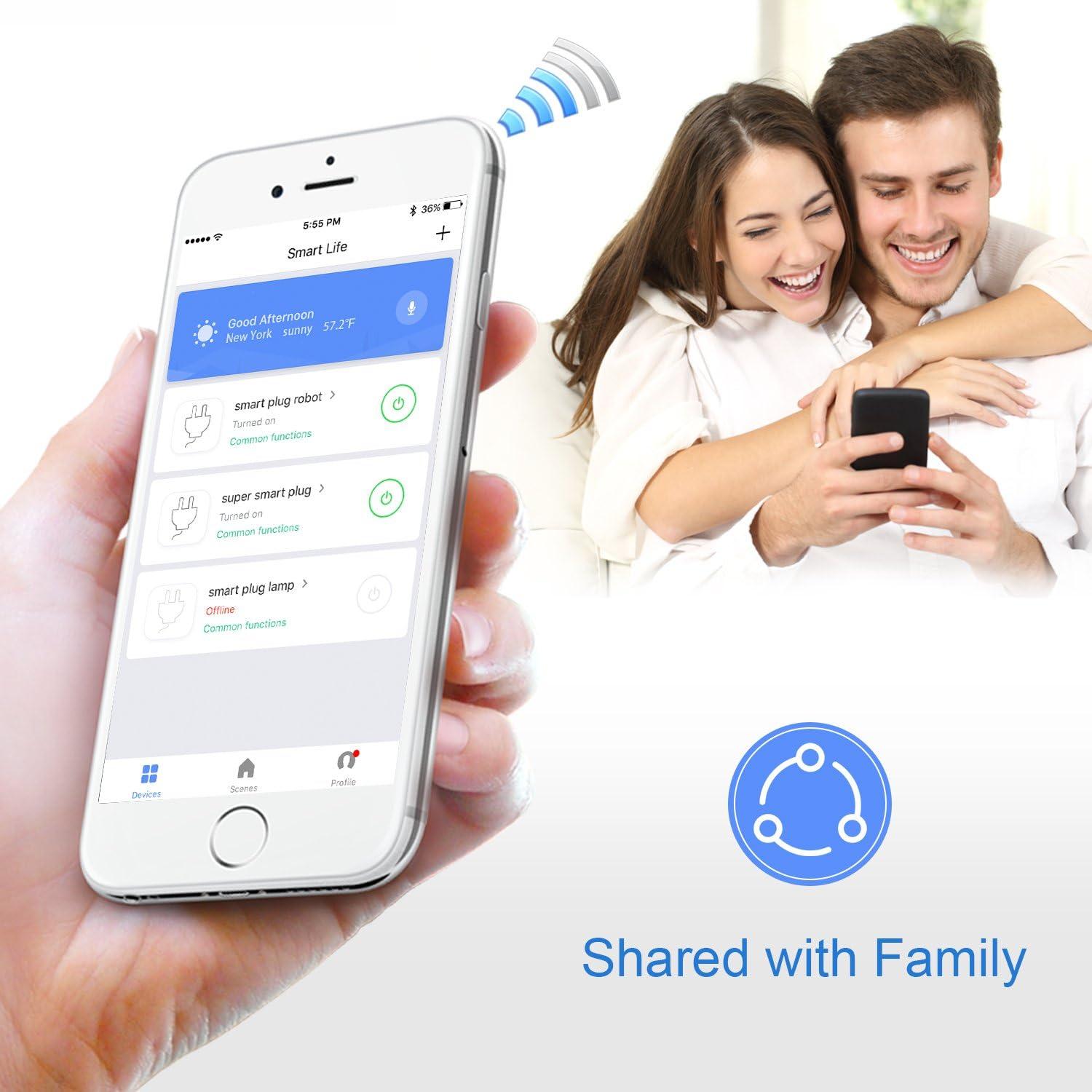 Enchufe Inteligente Wi-Fi Apromio 2 Paquetes Control Remoto